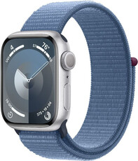 Apple Watch Series 9 GPS 45mm Silver Aluminium Case / Winter Blue Sport Loop