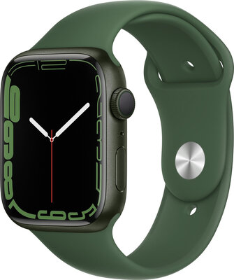 Apple Watch Series 7 GPS, 45mm Green Aluminium Case with Clover Sport Band-Regular