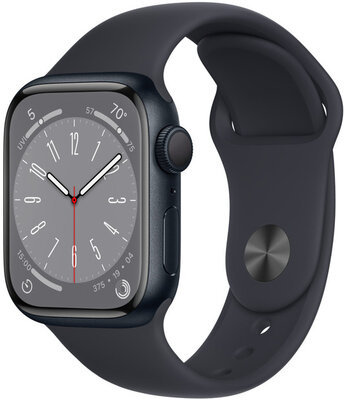 Apple Watch Series 8 GPS 45mm Midnight Aluminium Case with Midnight Sport Band - Regular