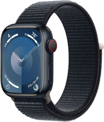Apple Watch Series 9 GPS + Cellular 41mm Midnight Aluminium Case / Midnight Sport Loop